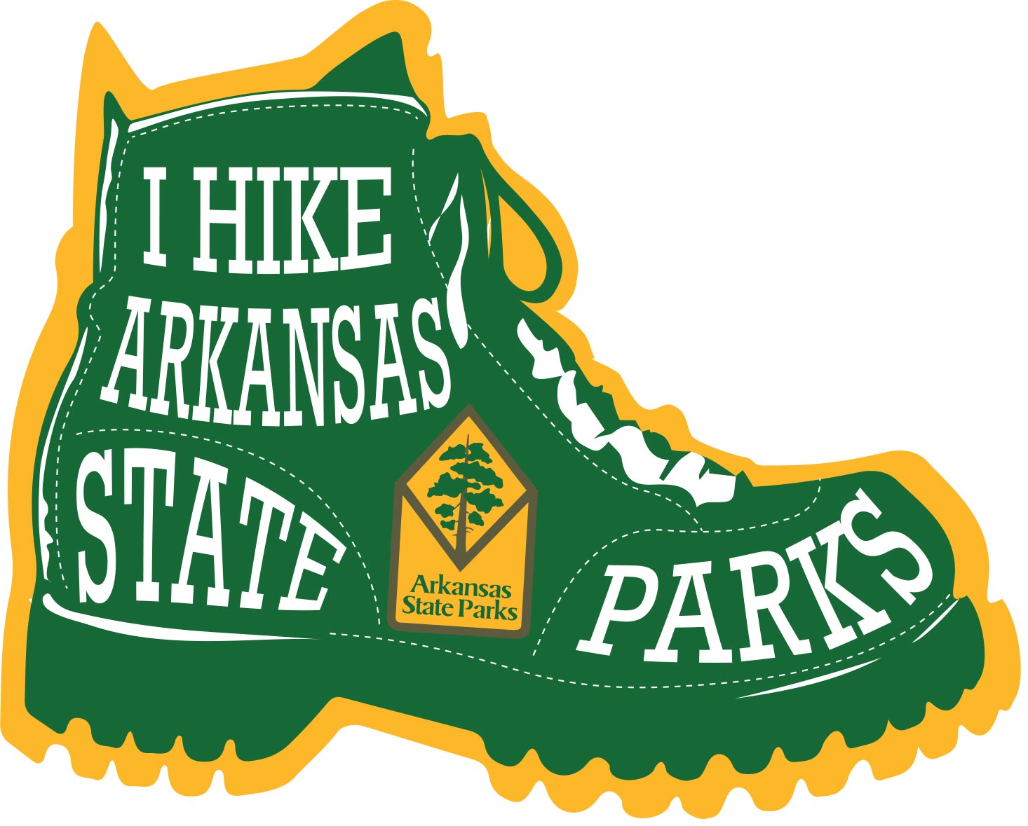 I hike arkansas state parks sticker