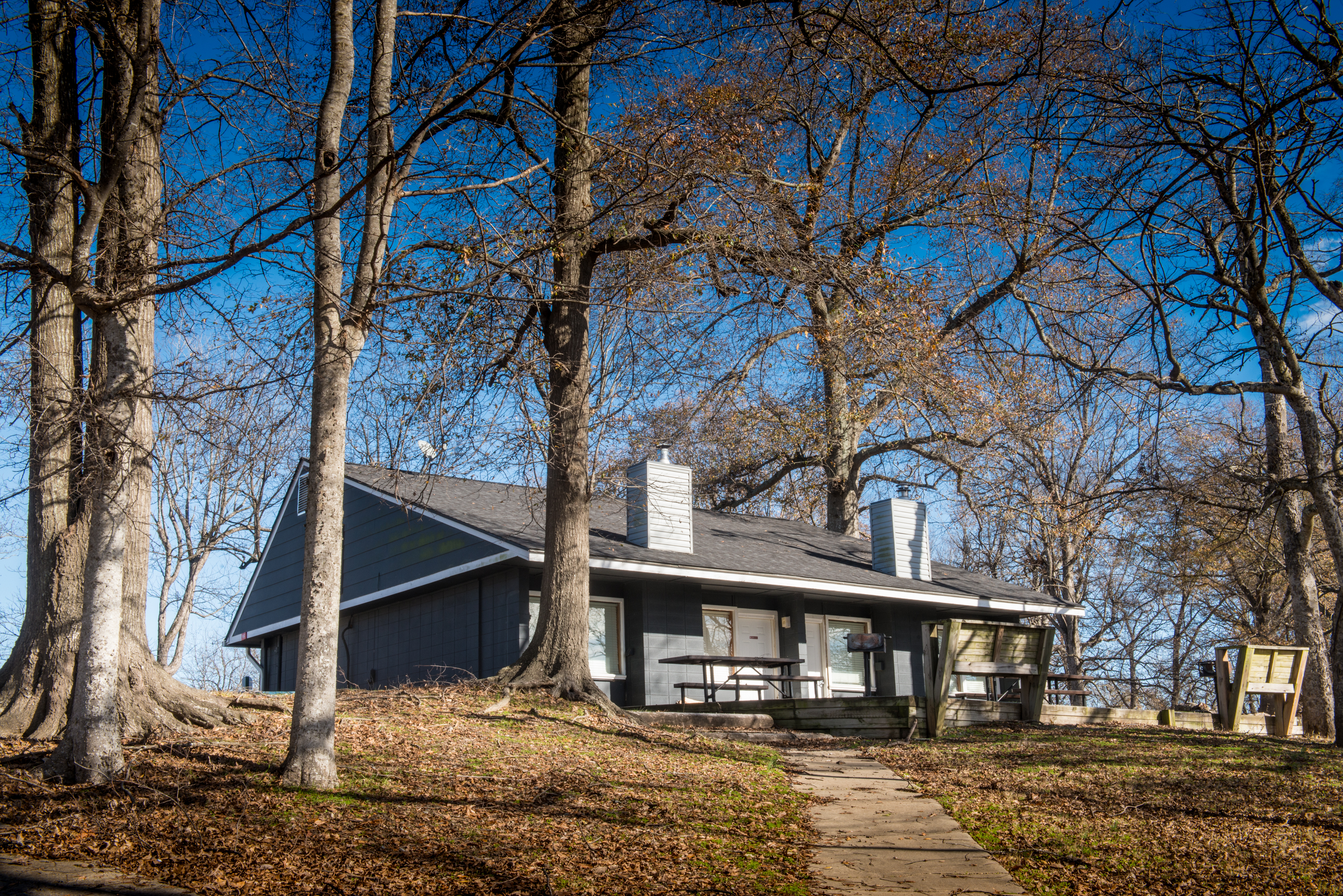 Lake Chicot State Park cabin in the woods