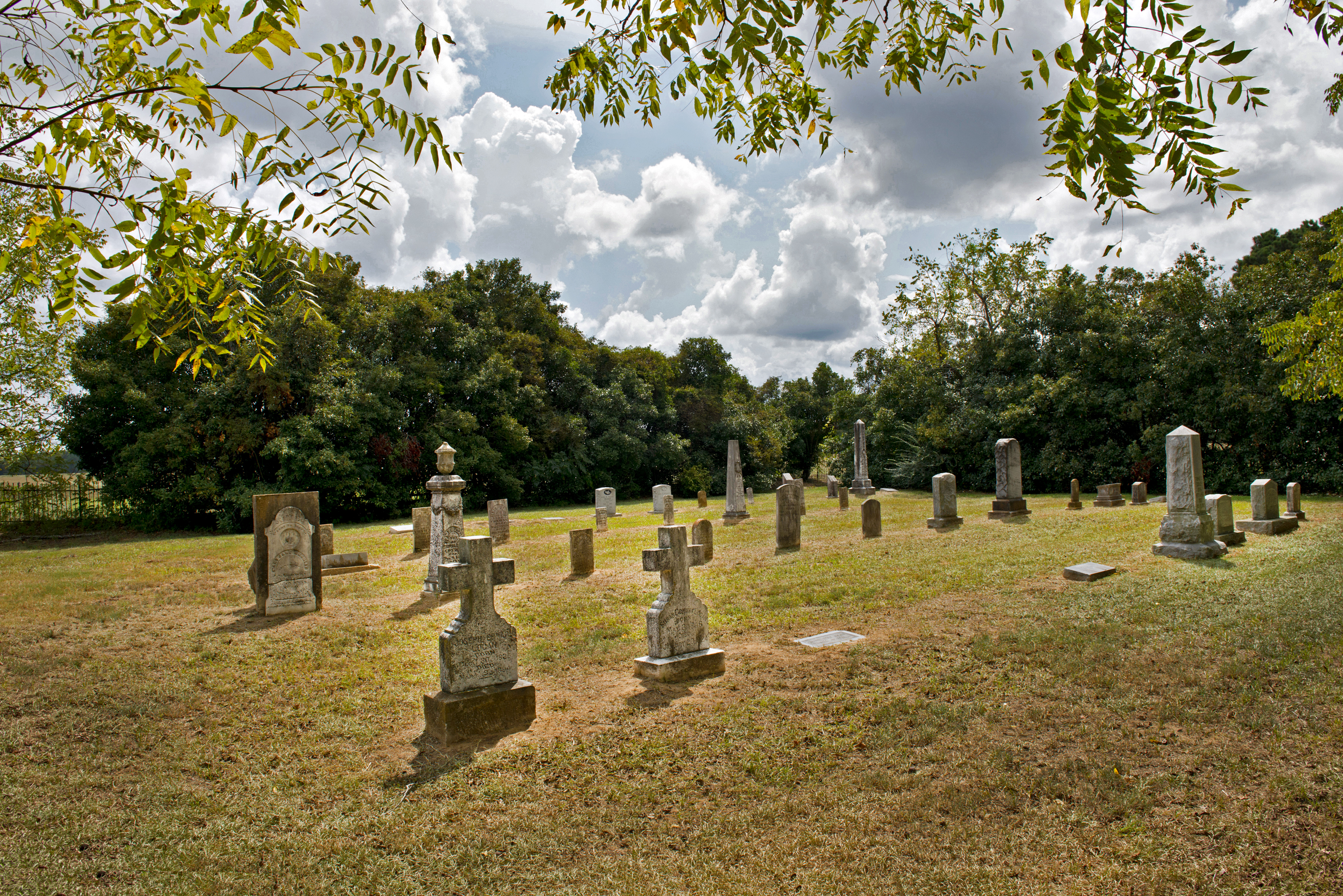Gravestones at Conway Cemetery State Park