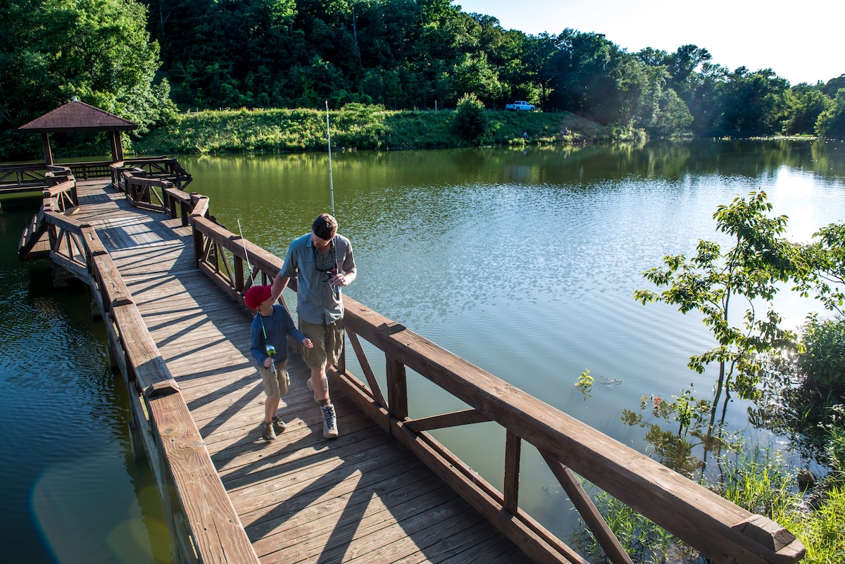 Fishing at Woolly Hollow State Park