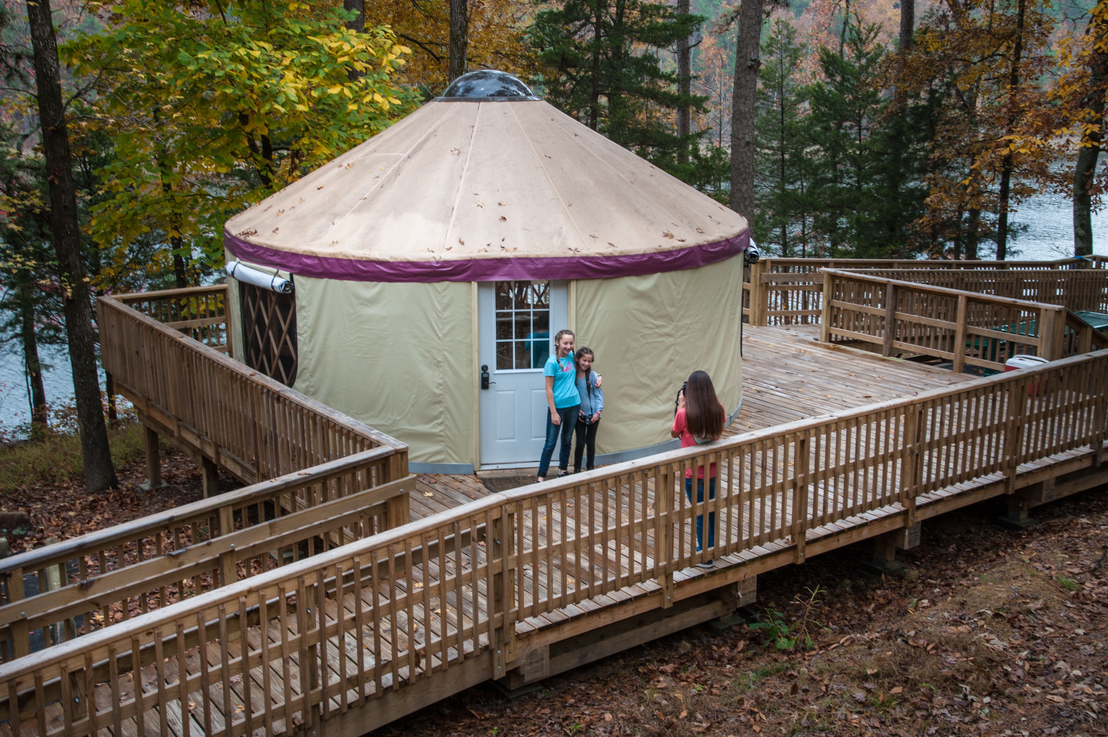 Staying at a yurt at Daisy State Park