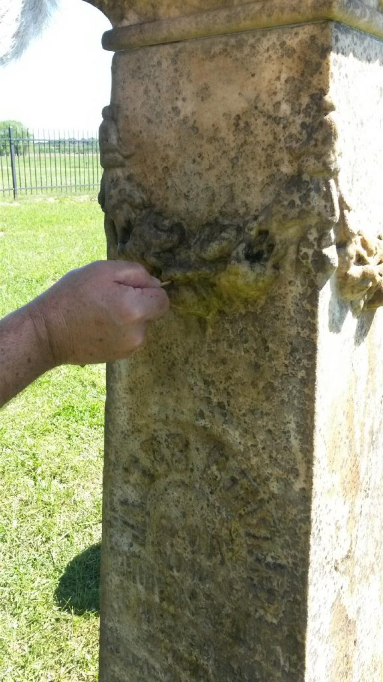 Cleaning Tombstones at Conway Cemetery