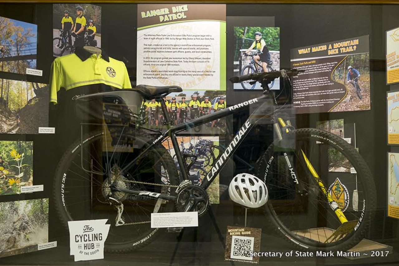 Mountain Biking Exhibit at Arkansas State Capitol