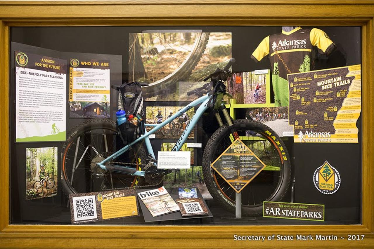 Mountain Biking Exhibit at Arkansas State Capitol