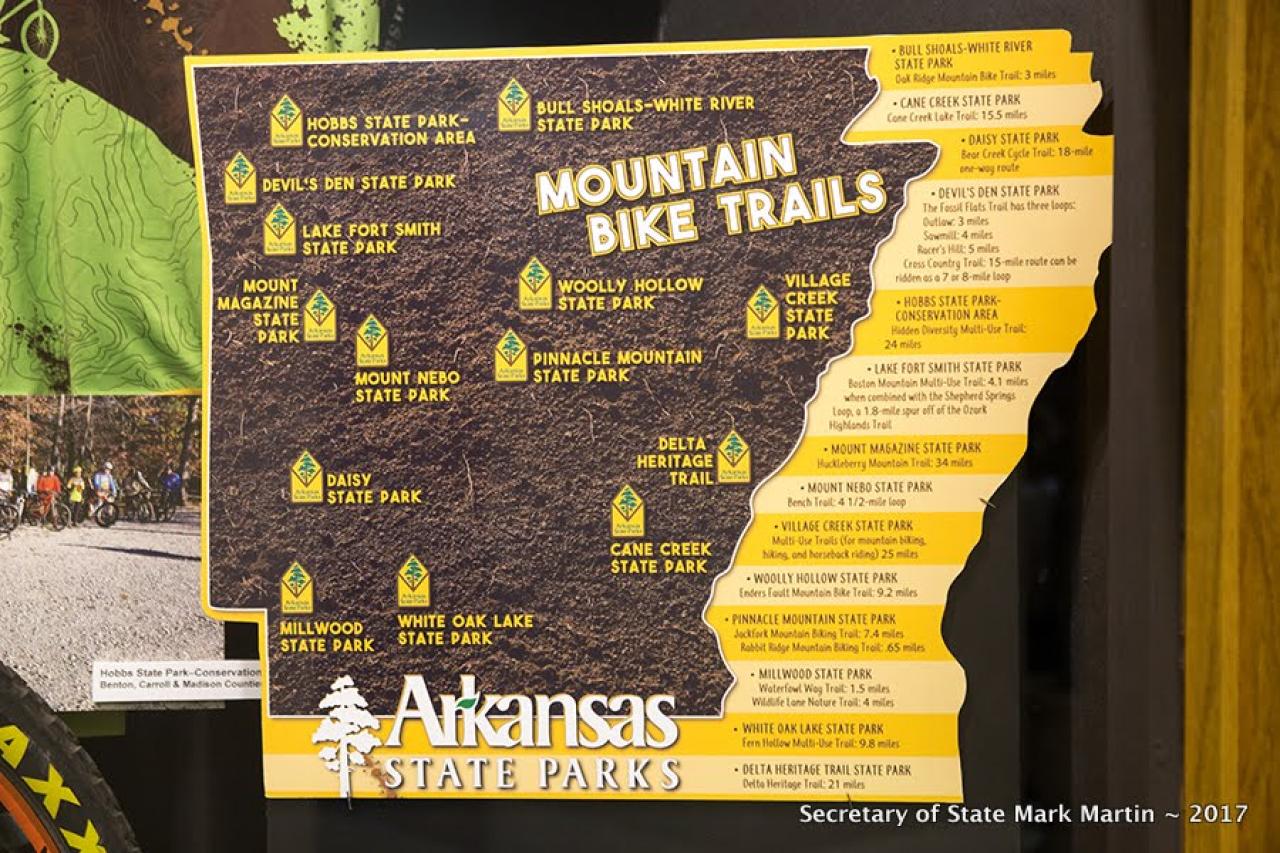 Mountain Biking Exhibit at Arkansas State Capitol