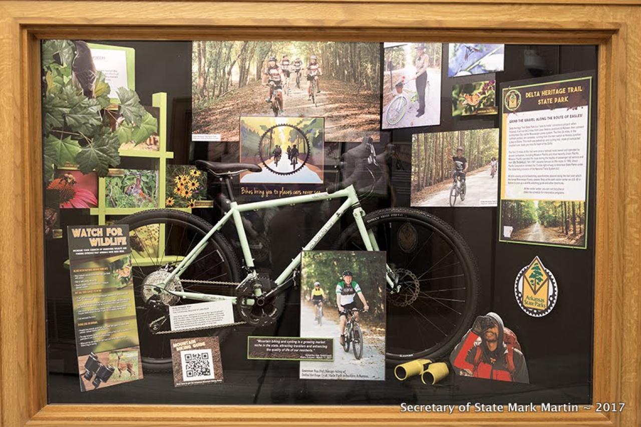 Mountain Biking Exhibit at Arkansas State Capitol