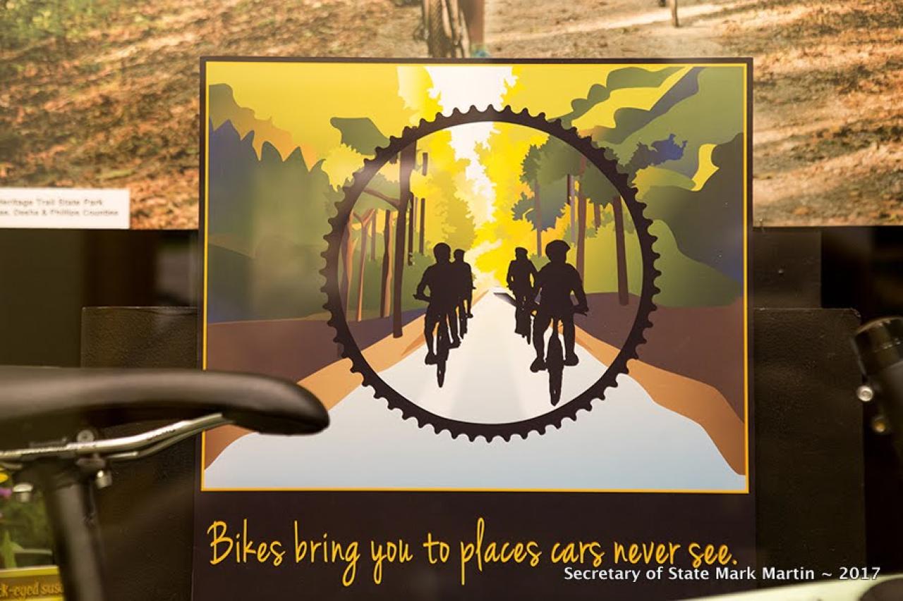 Mountain Biking Exhibit at Arkansas State Capitol