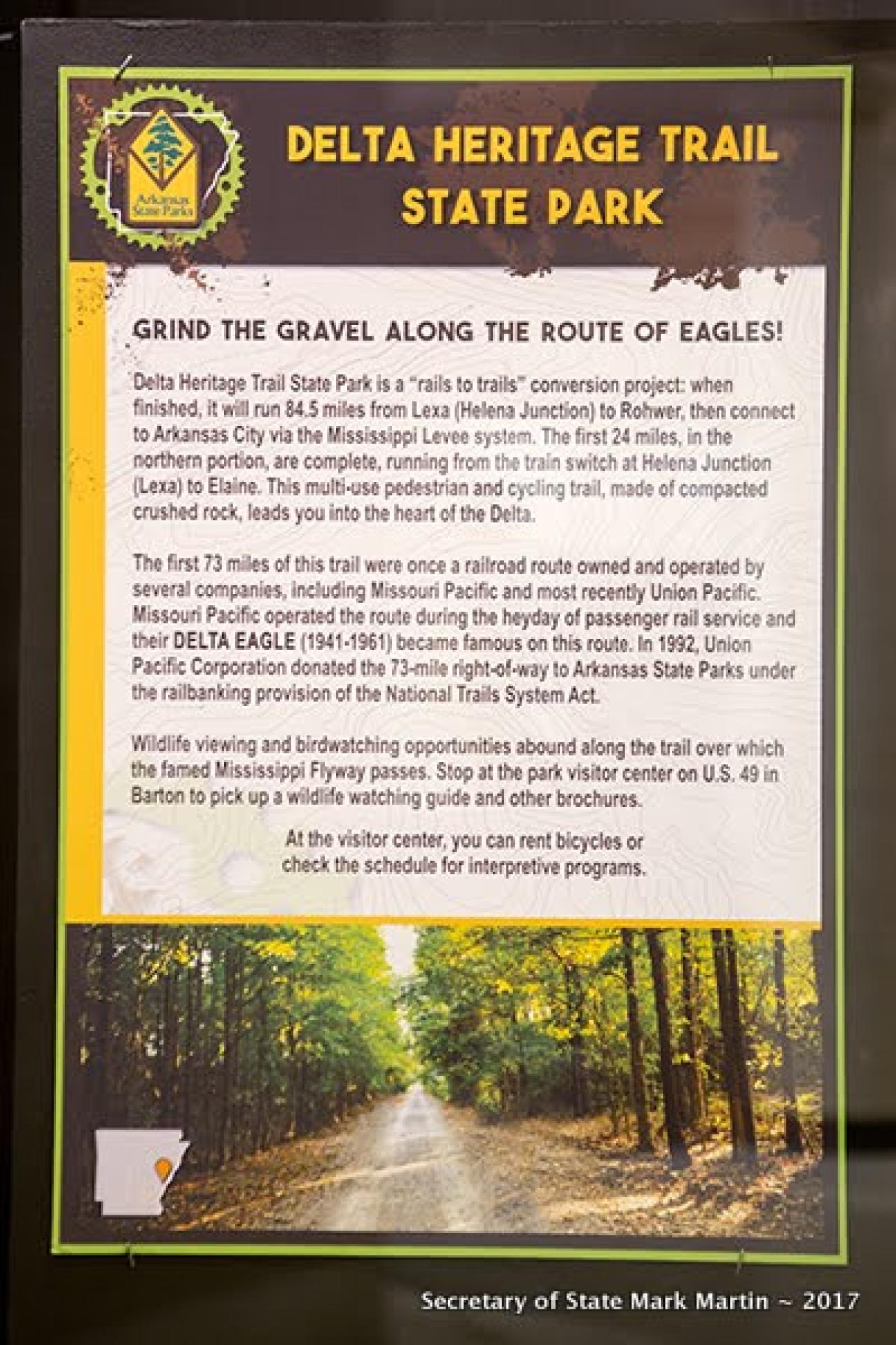 Mountain Biking Exhibit at Arkansas State Capitol
