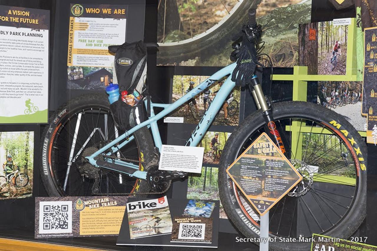Mountain Biking Exhibit at Arkansas State Capitol