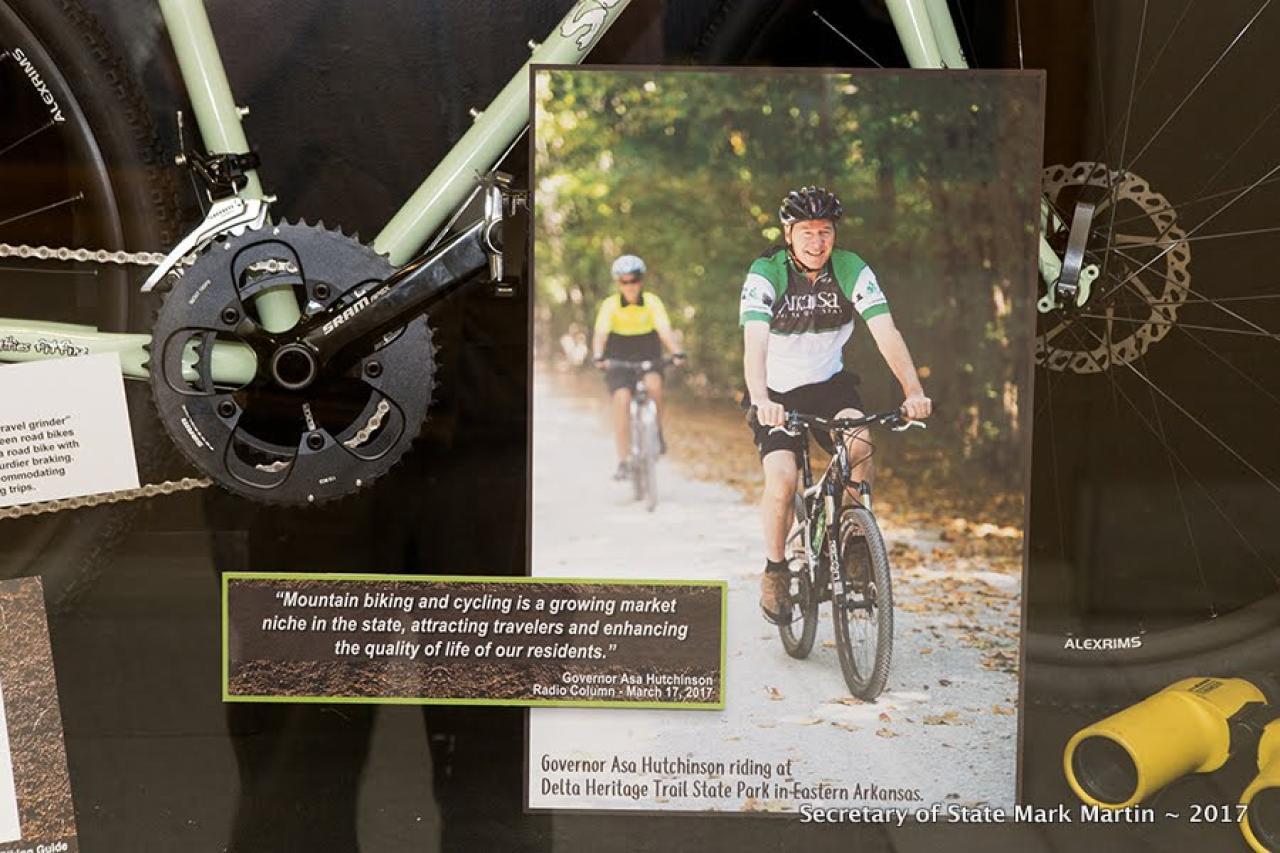 Mountain Biking Exhibit at Arkansas State Capitol