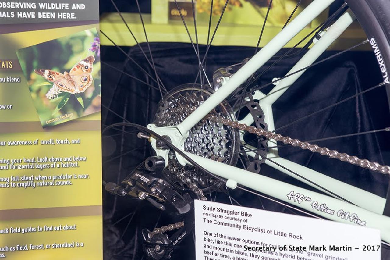 Mountain Biking Exhibit at Arkansas State Capitol