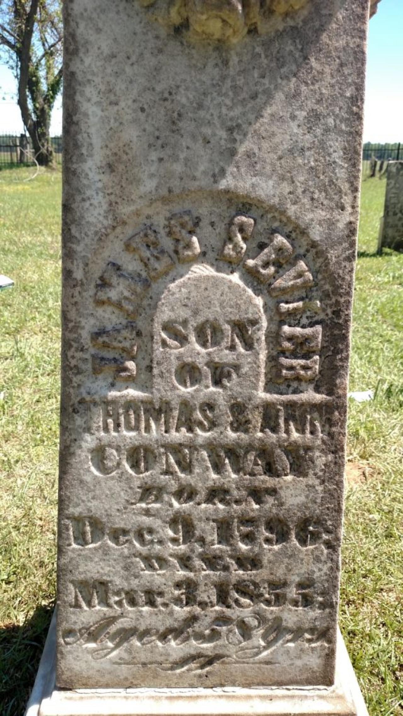 After - Tombstone at Conway Cemetery