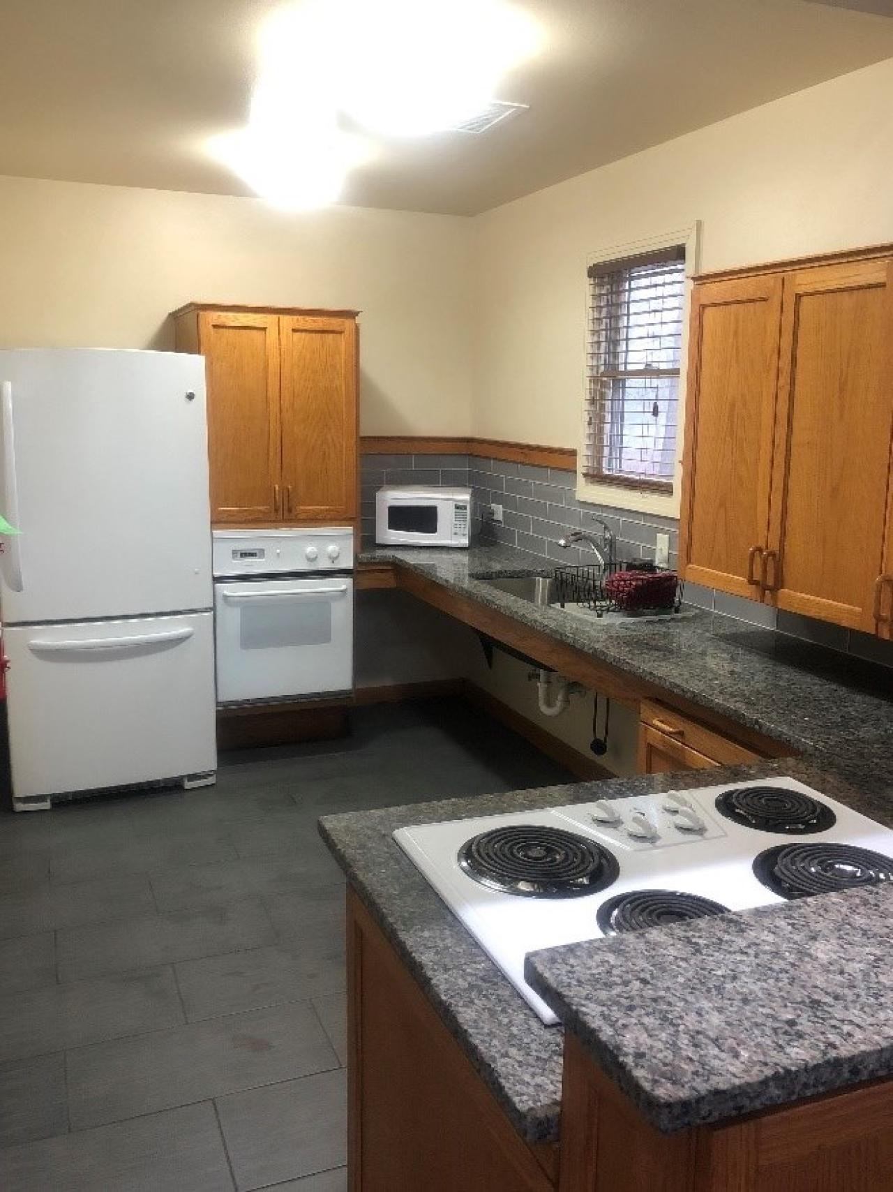 A full kitchen at Cabin 7 at Mount Nebo State Park