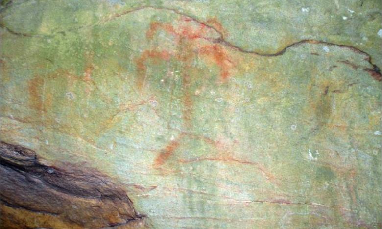 Headdress Drawing at Rock House Cave