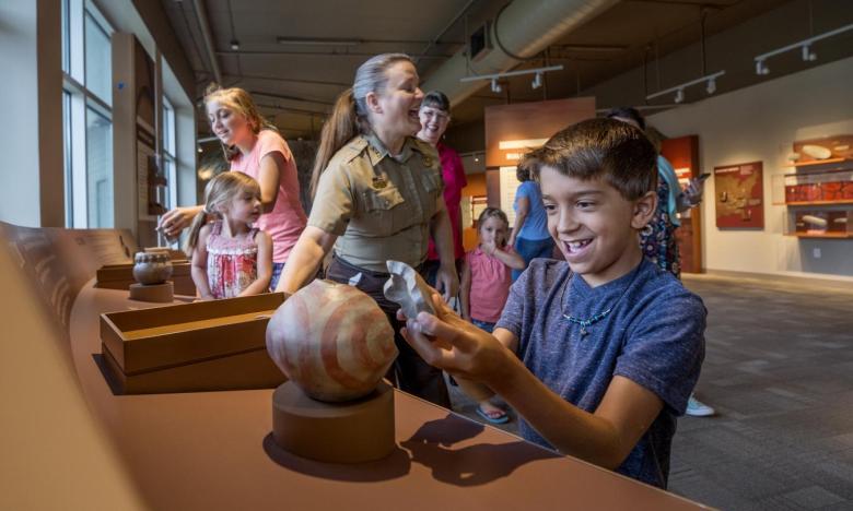 Kid-friendly museum exhibits at Hampson Archeological Museum State Park 