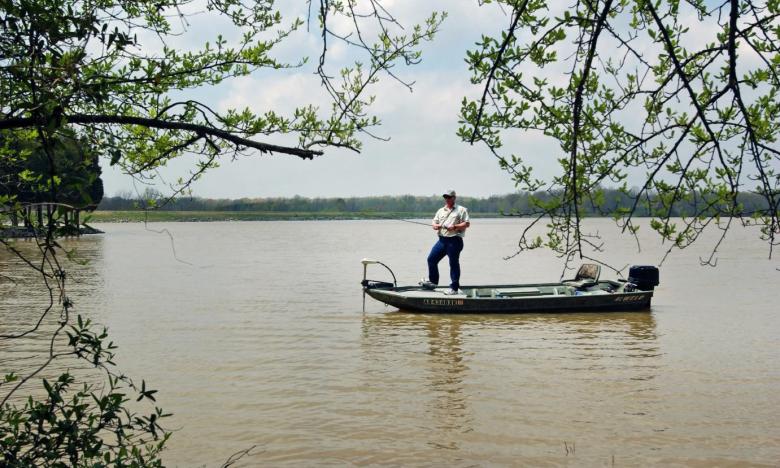 Fishing at Lake Frierson State Park