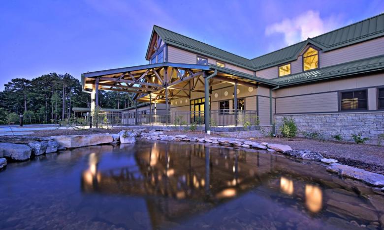 The visitor center at Hobbs State Park-Conservation Area.