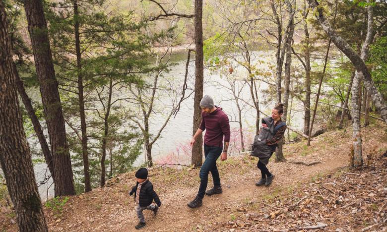 Hiking the Monument Trails at Hobbs State Park-Conservation Area.