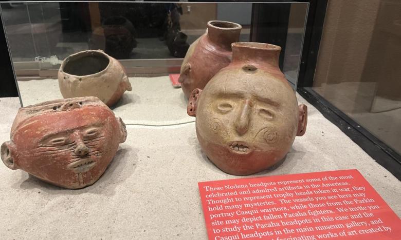 Pottery that can be seen inside the visitor center at Parkin Archeological State Park.