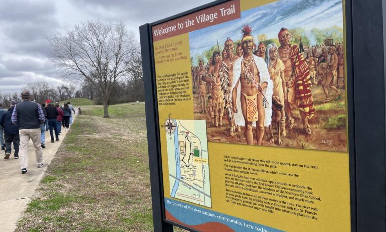 The Village Trail at Parkin Archeological State Park.