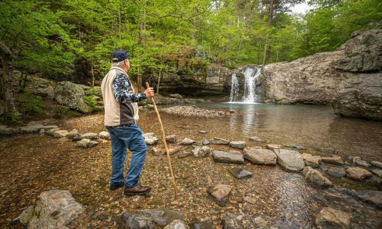 Falls Branch Trail at Lake Catherine State Park. Photo by Kirk Jordan.