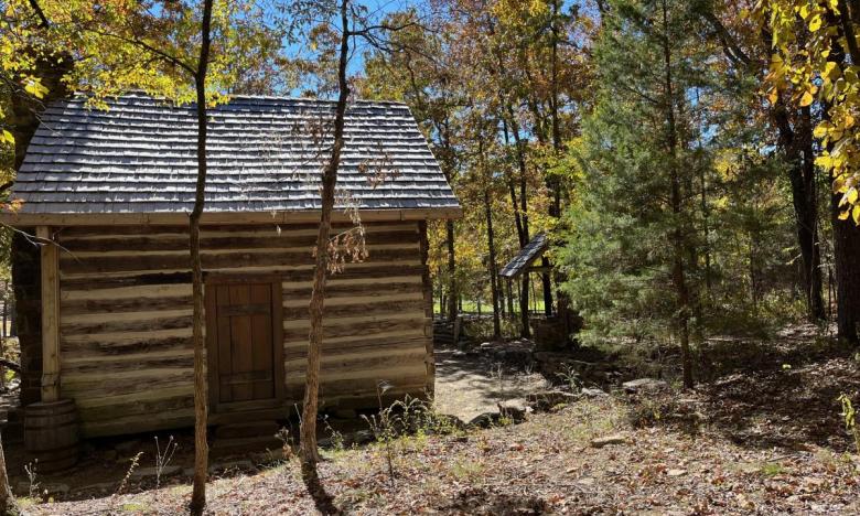 Woolly Hollow Cabin at Woolly Hollow State Park. 
