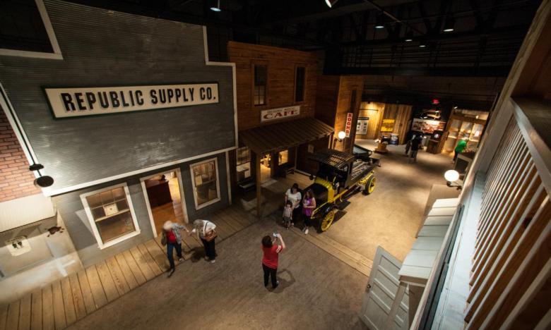 Inside the Arkansas Museum of Natural Resources.