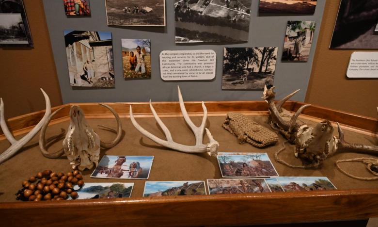 Items displayed inside the visitor center at Parkin Archeological State Park. Photo by Kirk Jordan. 