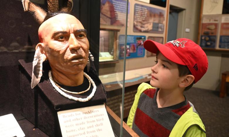 Inside the visitor center at Parkin Archeological State Park. Photo by Kirk Jordan. 