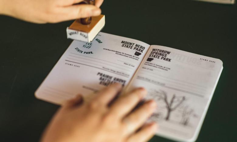 After visiting an Arkansas State Park you can record your travels via the Arkansas State Parks passport. More details can be found at arkansasstateparks.com/passport.