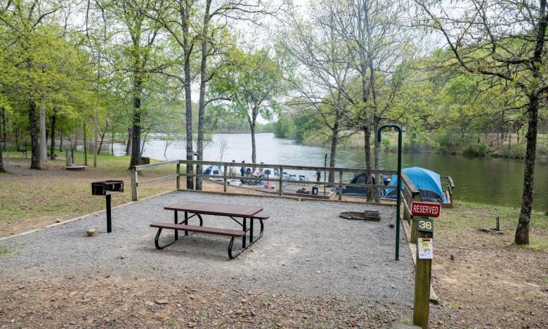 File photo of camping at Woolly Hollow State Park.