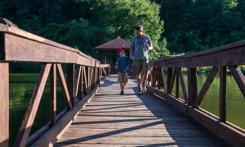 File photo of fishing at Woolly Hollow State Park.
