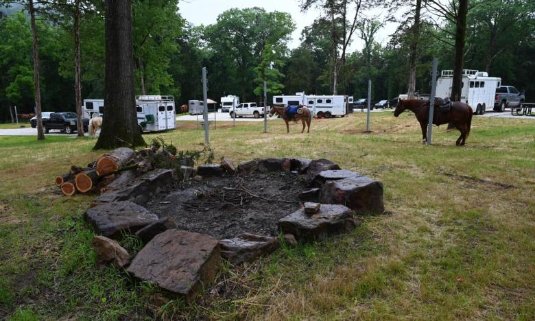 A piece of campground history important to the community, the center campfire ring, was preserved during the upgrade. 