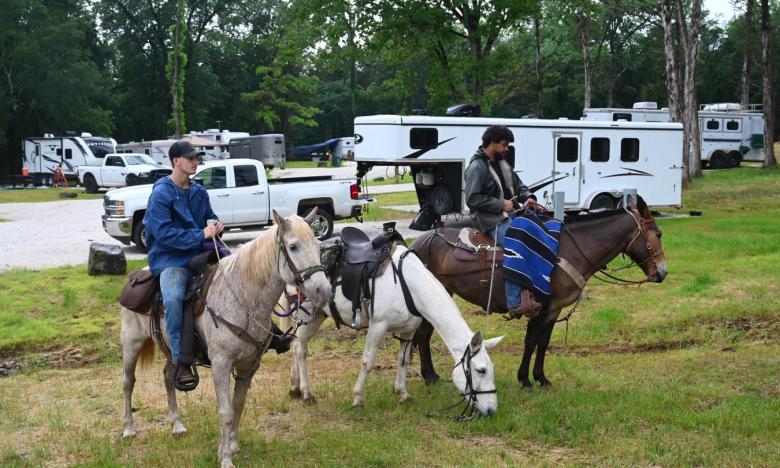 The horse campground at Devil's Den State Park. Photo by Kirk Jordan. 
