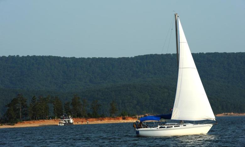 A sailboat on Lake Ouachita. 
