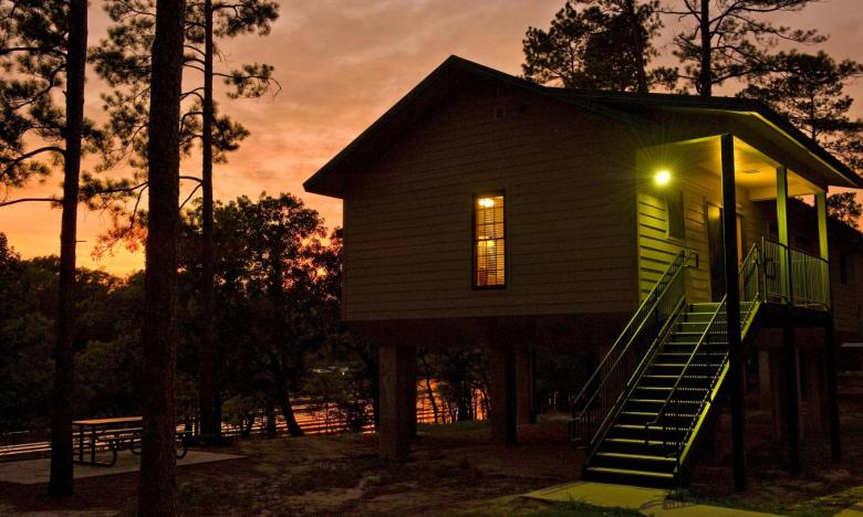 Cabin at Moro Bay State Park.