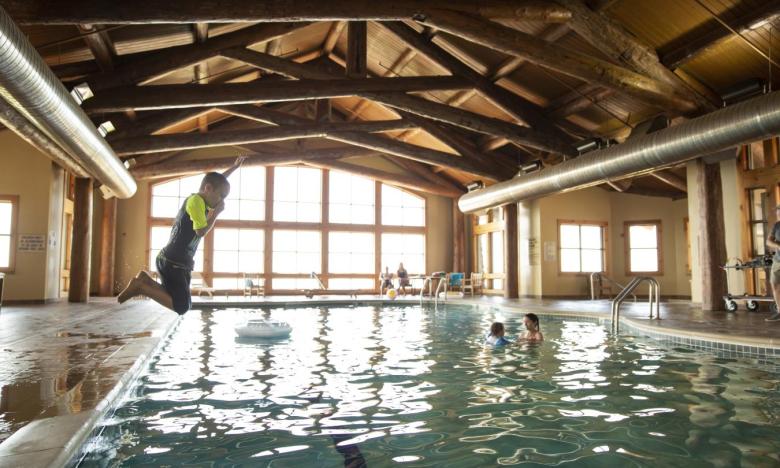 The indoor pool at the Lodge at Mount Magazine State Park. 