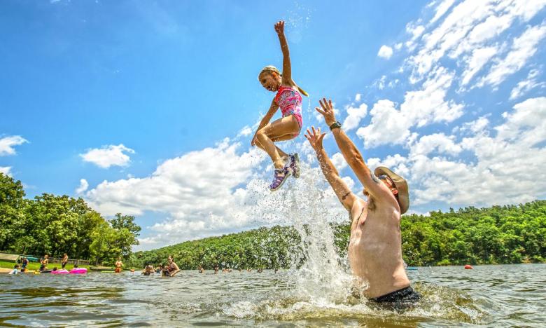 The lake at Woolly Hollow State Park. Photo by Kirk Jordan. 