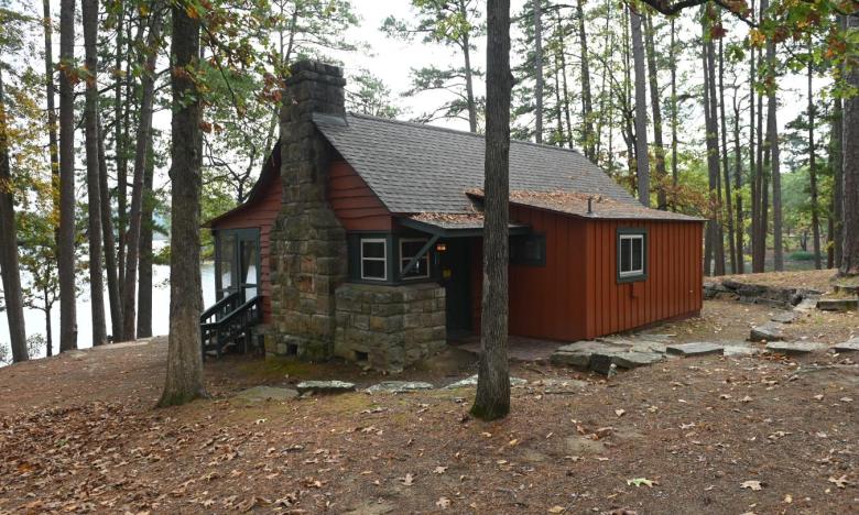 Cabin at Lake Catherine State Park. 