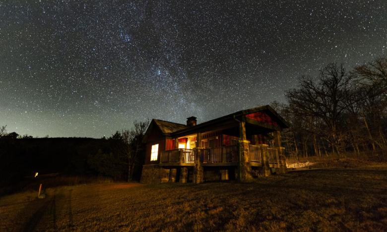 Cabin at Mount Magazine State Park. Photo by Kirk Jordan. 