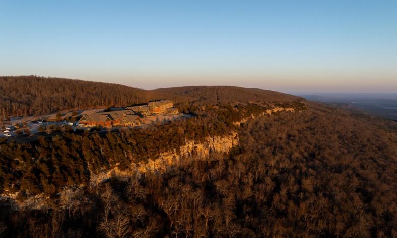 File photo of aerial view of Mount Magazine State Park. 