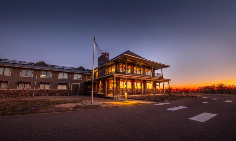 File photo of the lodge at Queen Wilhelmina State Park. 