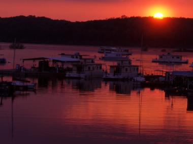 Sunset at Bull Shoals Marina
