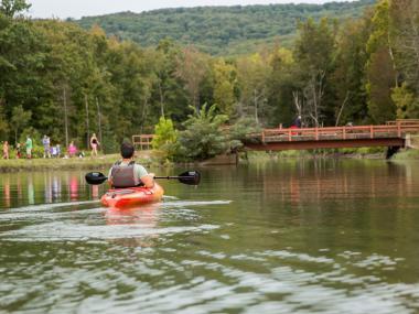 kayaking at lake fort smith state park