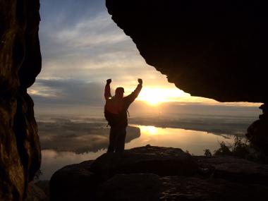 Sunrise at Stouts Point at Petit Jean State Park