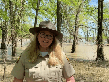 Park Interpreter Cara at Mississippi River State Park