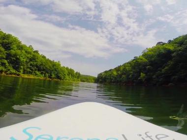 Paddleboarding on Lake Ouachita