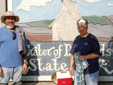 James Armstead and his sister Willie Trice at Crater of Diamonds State Park