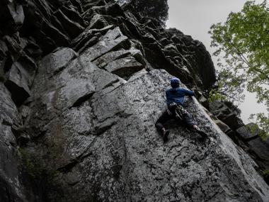 Climbing at Mount Magazine State Park.