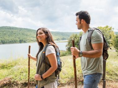 Hiking at Lake Fort Smith State Park